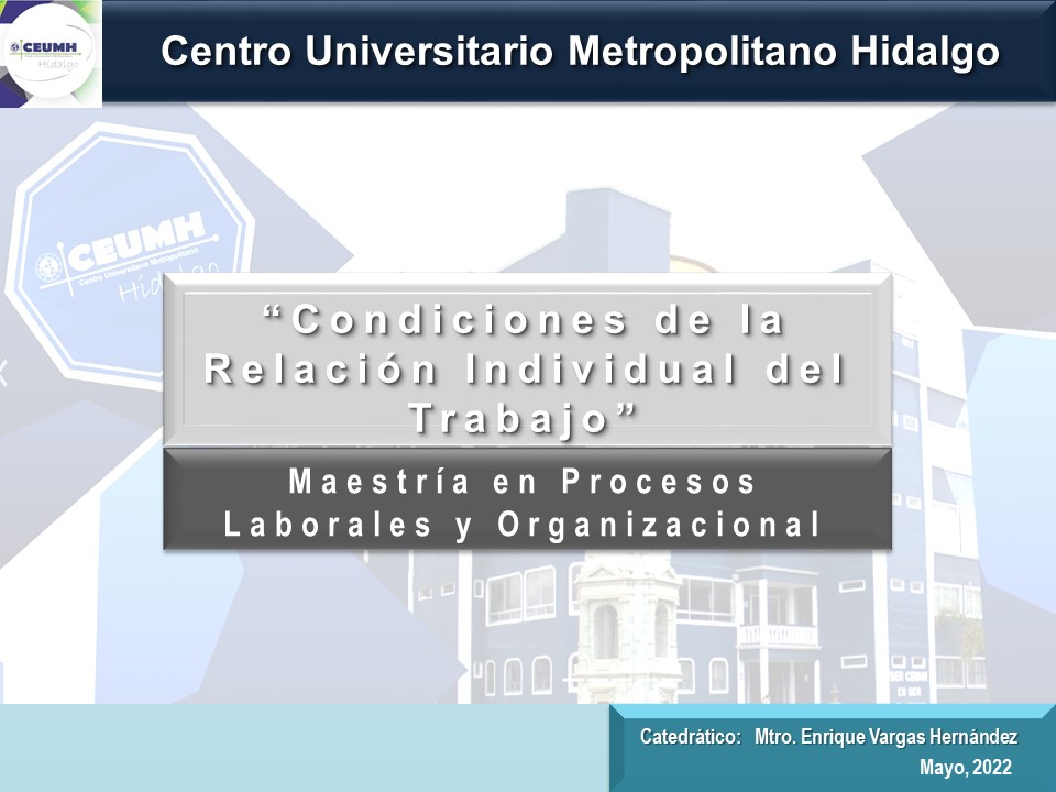 Course Image Condiciones de la Relación Individual del Trabajo